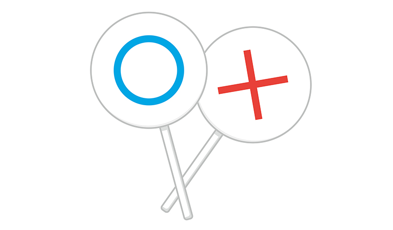 丸バツのイラスト