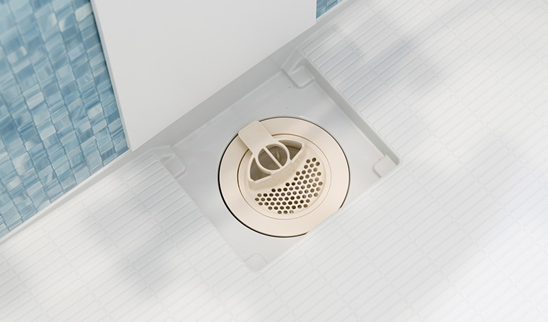 お風呂場の排水溝の写真