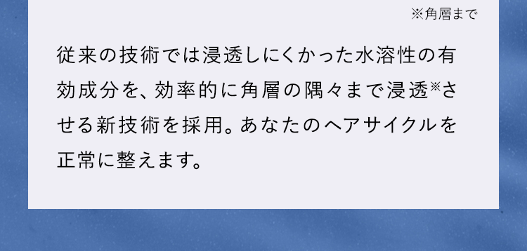 あなたのヘアサイクルを正常に整えます