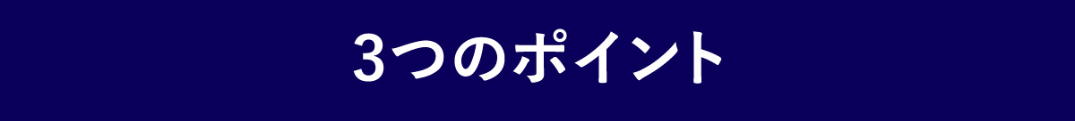 3つのポイント