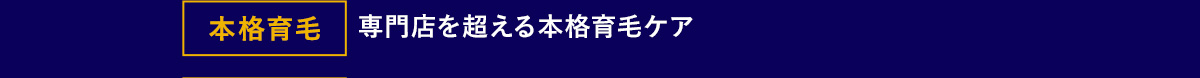 本格育毛 専門店を超える本格育毛ケア