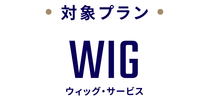 対象プラン WIG SERVICE ウィッグ・サービス