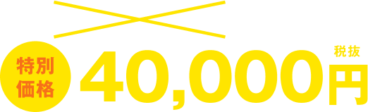 80,000円（税抜）（税込88,000円）⇒ 特別価格 40,000円（税抜）