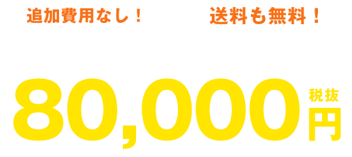 80,000円（税抜）（税込88,000円）⇒ 特別価格 40,000円（税抜）